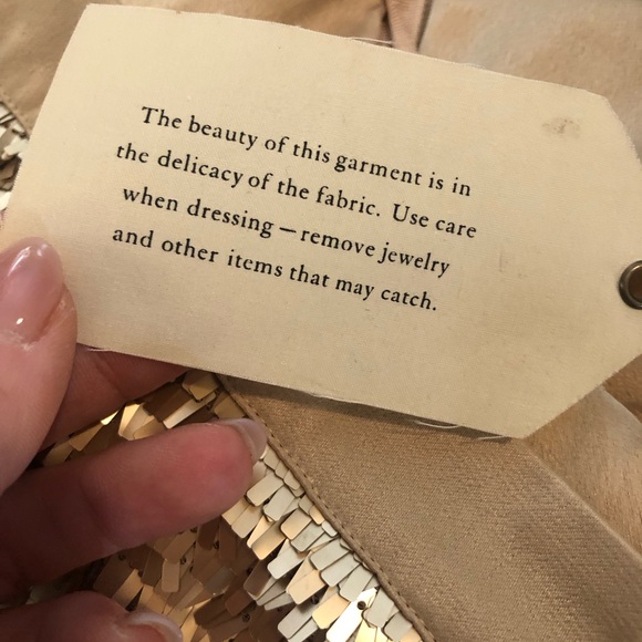 Maeve metallic gold sequin skirt, NWT 677 - Picture 3 of 8